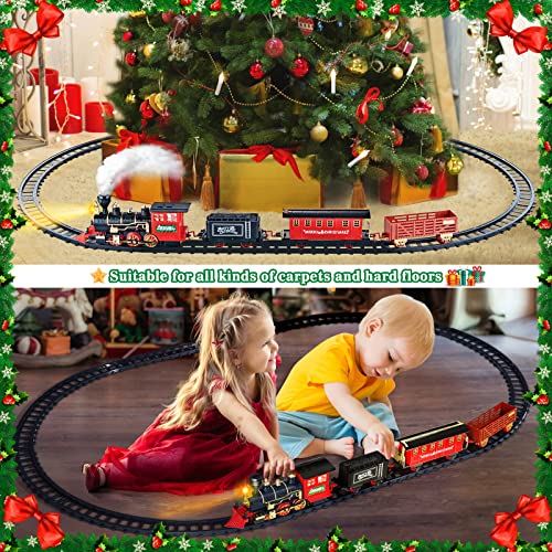 Christmas Train Set with Steam Light & Sound G74988