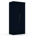 Blue Wood Sectional Corner Wardrobe Closet L675