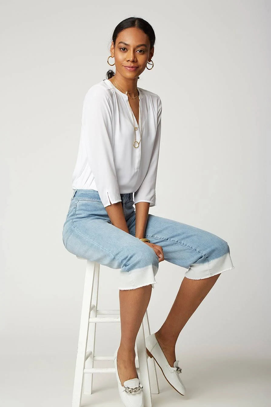 Wide Leg Capri Jean E41579