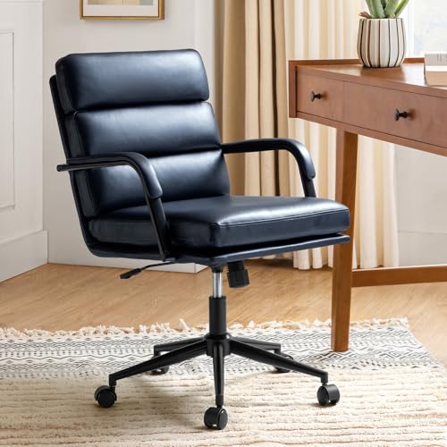 Faux Leather Office Chair with Wheels U93360