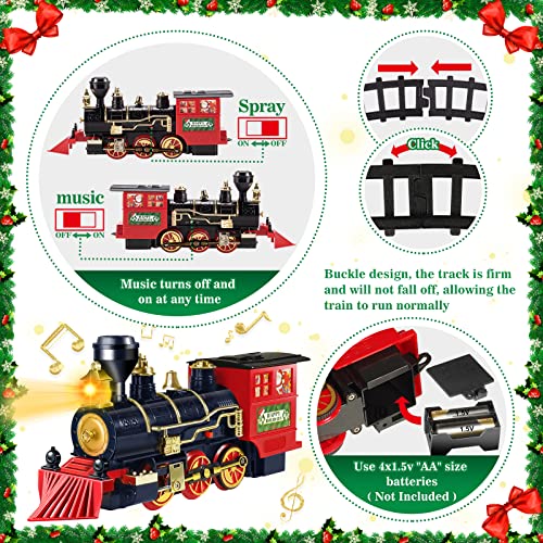 Christmas Train Set with Steam Light & Sound G74988