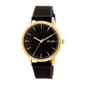 Gold Black Strap Watch L412044