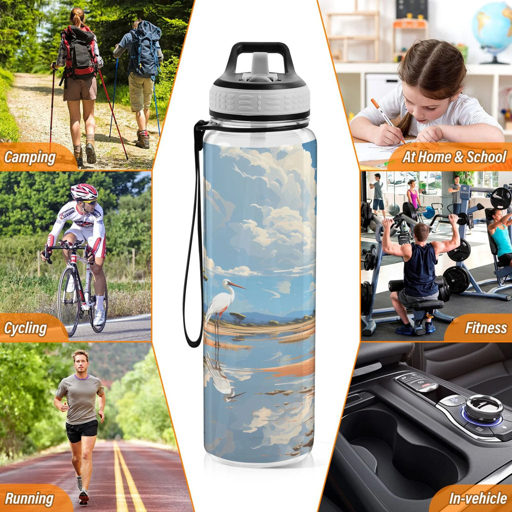 32oz Tritan Leakproof Clear Sports Water Bottle H307