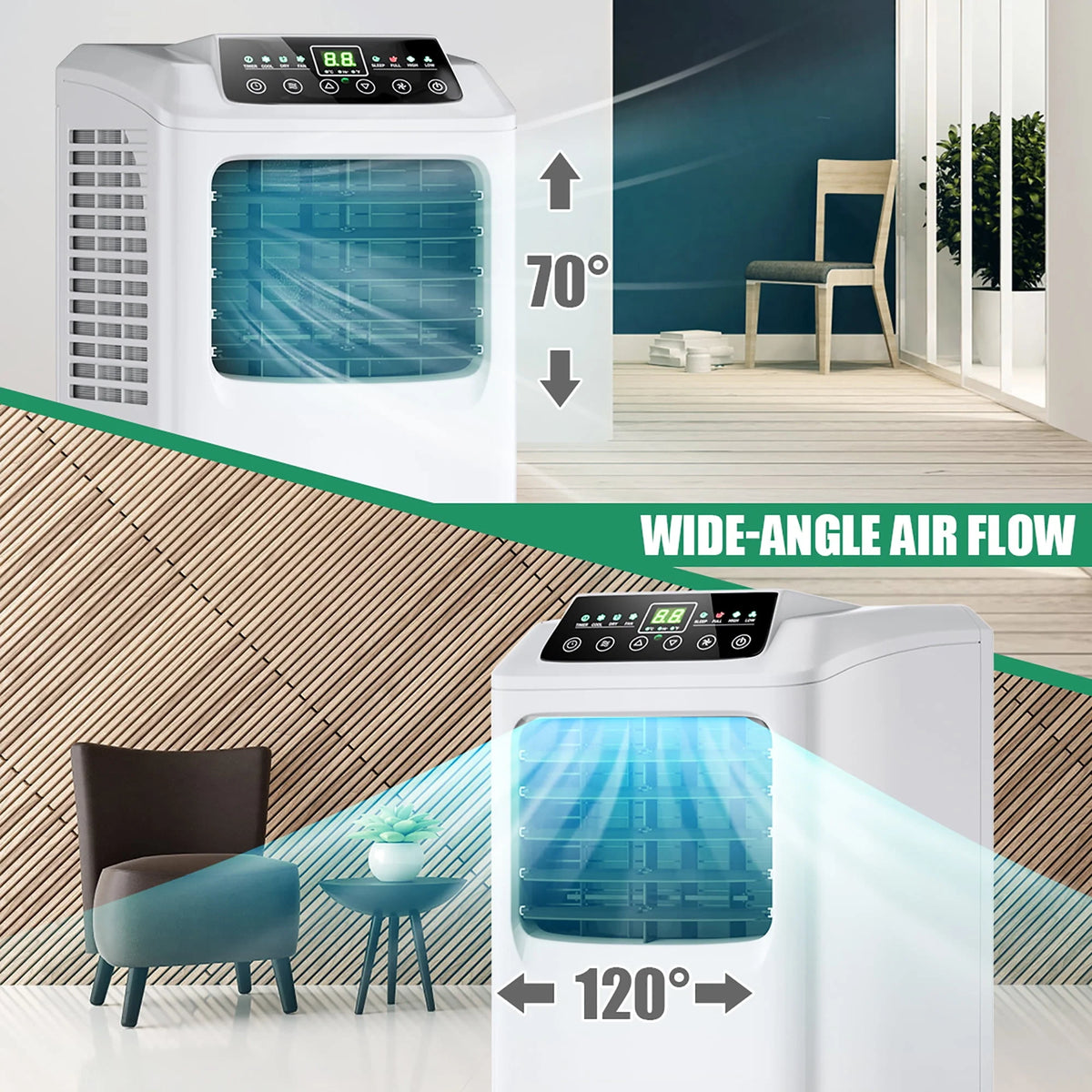 5500 BTU 3-in-1 Portable Air Conditioner with Dehumidifier and Window Kit R9534