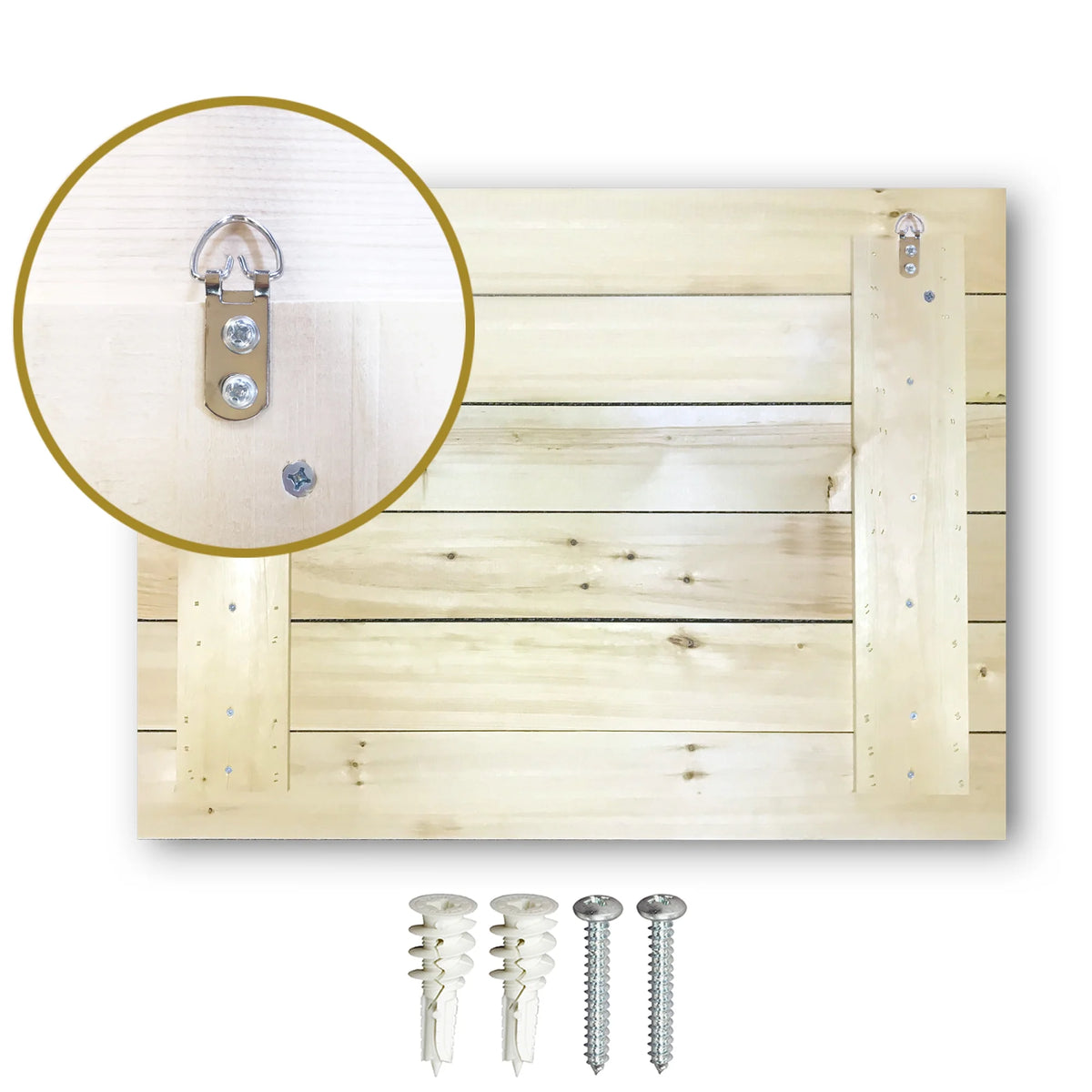 Castles Print on Natural Pine Wood L56096