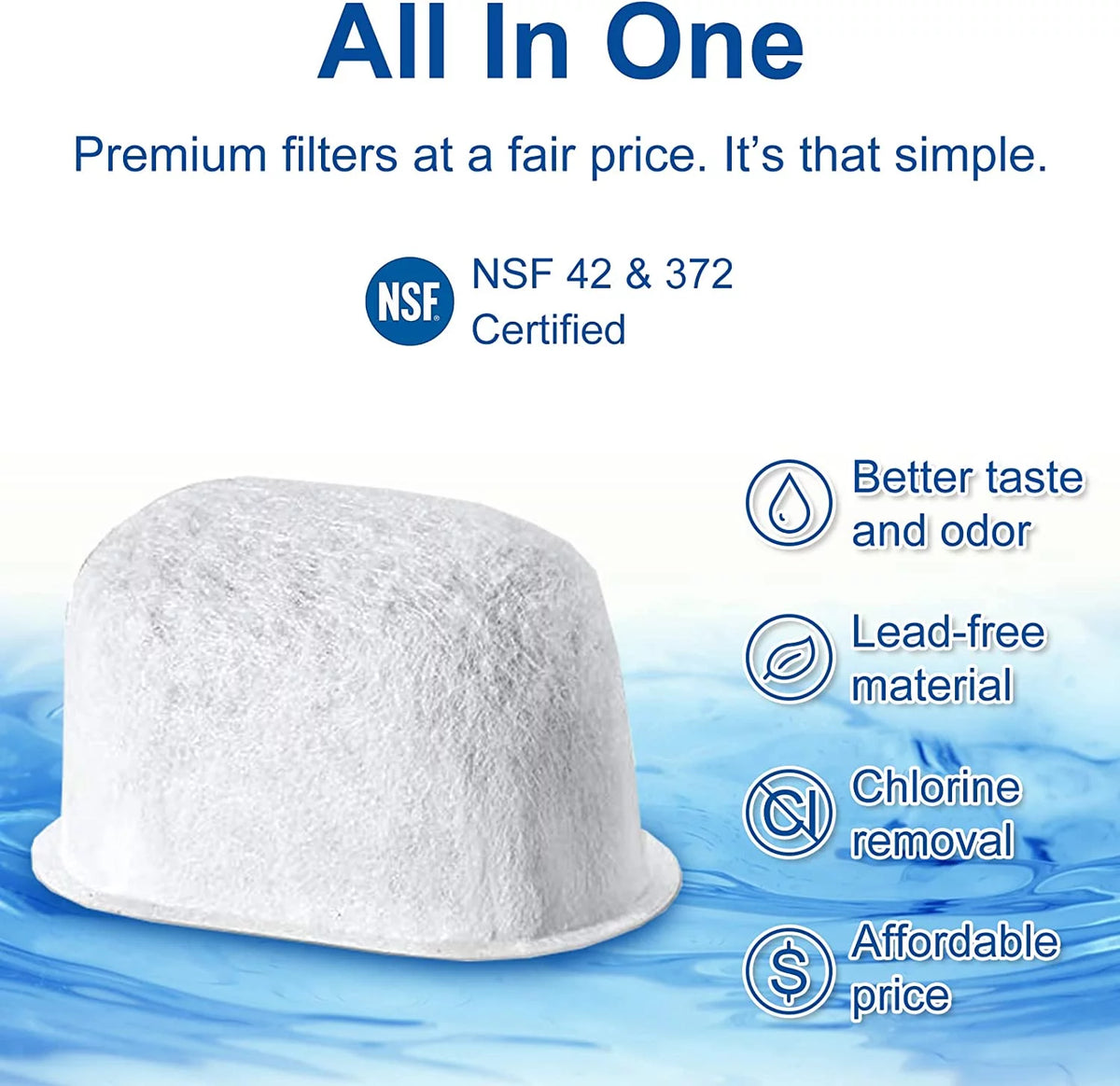 24 Pack Activated Charcoal Replacement Water Filter S142688