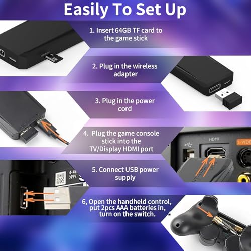 Wireless Retro Game Console with 64G Y5710