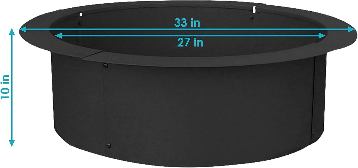 33 Inch Outside x 27 Inch Inside Durable Steel Fire Pit Ring K478