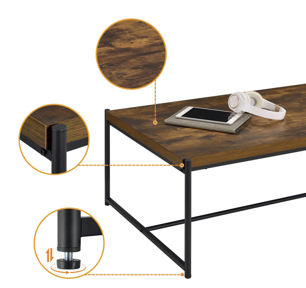 3 Piece Brown Engineered Wood Coffee and End Table Set S692280