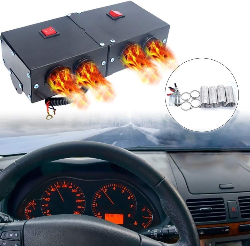 12V 500W Car Heater Fan Defrost Defogger, Pack of 2 T199