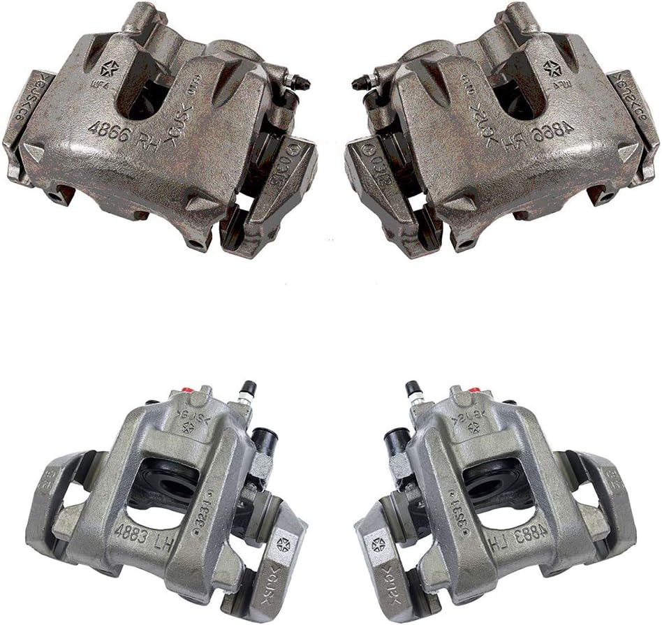 Front + Rear 4 Semi-Loaded Caliper Assembly Set Kit C195