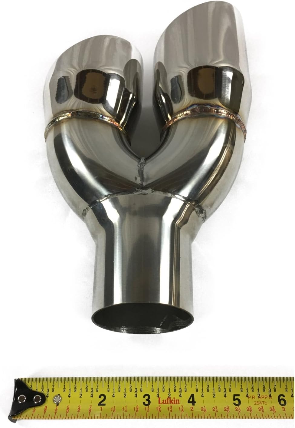 2.25" Inlet 3.00" Outlet 9.50" Long Dual Double Wall Slant Angle Stainless Exhaust Tip Pack of 2 Z881