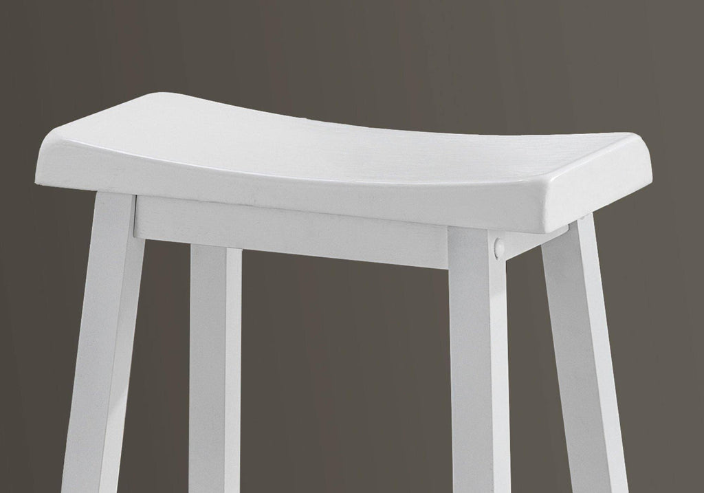 White Solid Wood MDF Barstool P556407