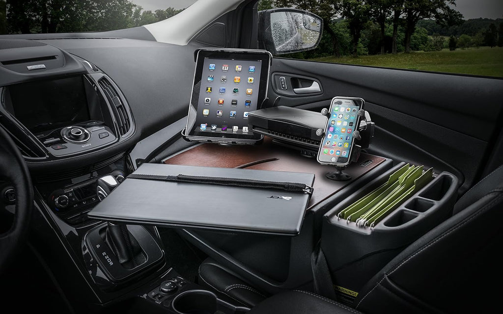 Car Desk with Power Inverter, Phone Mount and Printer Stand D35584
