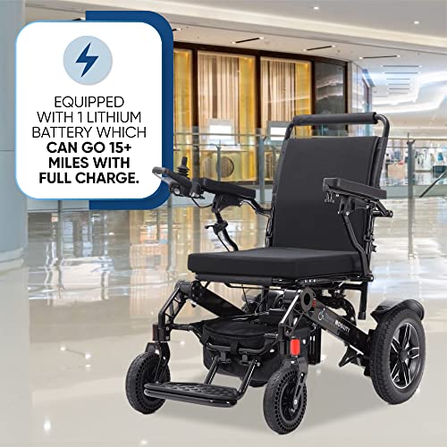 Lightweight Fold Electric Wheelchair (Blue, 17 Inches Seat Width) N450551