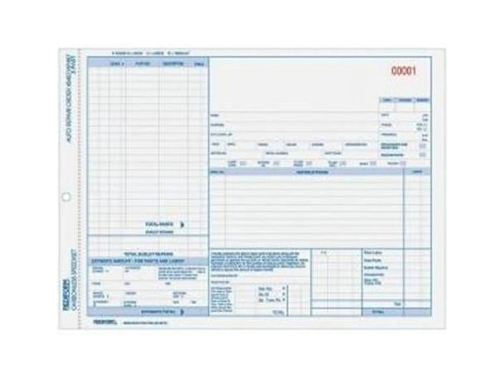 Auto Repair Order Forms 50 Pack O621491