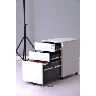 Three Drawer Mobile Metal Lockable File Cabinet P899