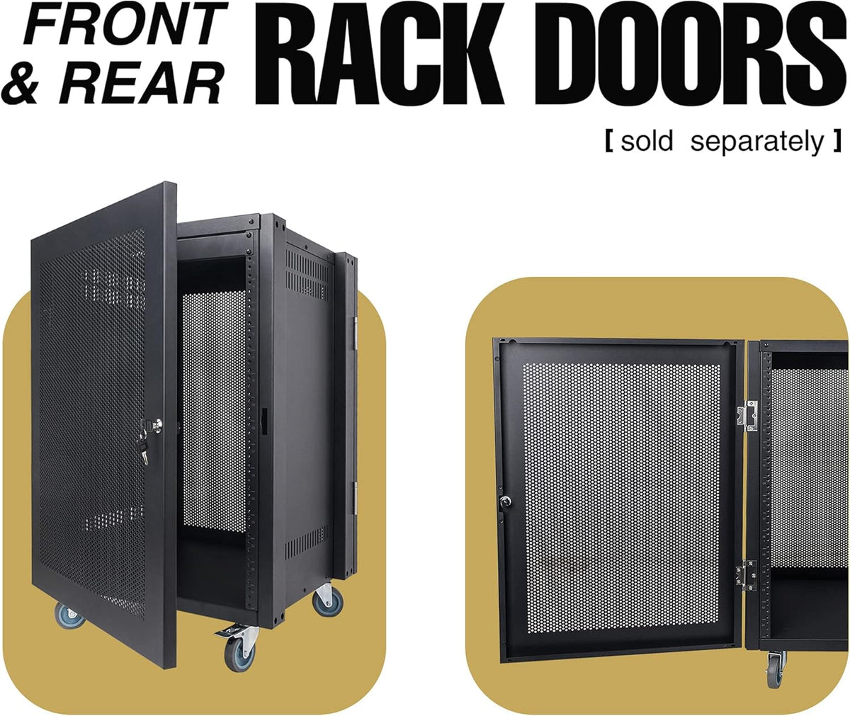 16U Steel Rack with Locking Casters O5479