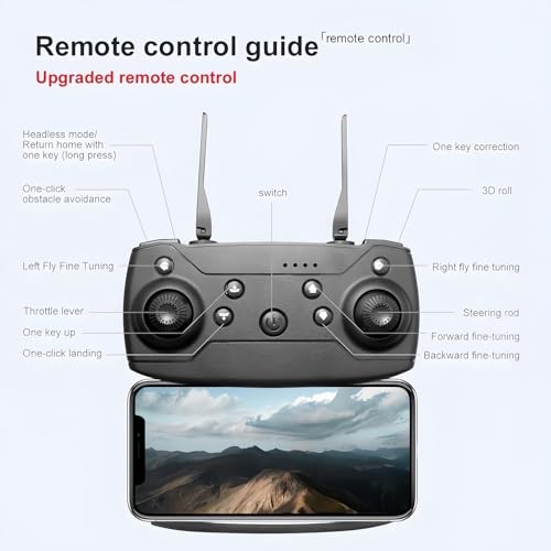 1080P Dual HD Camera RC Quadcopter Drone with 2 Batteries and Carrying Case V922343