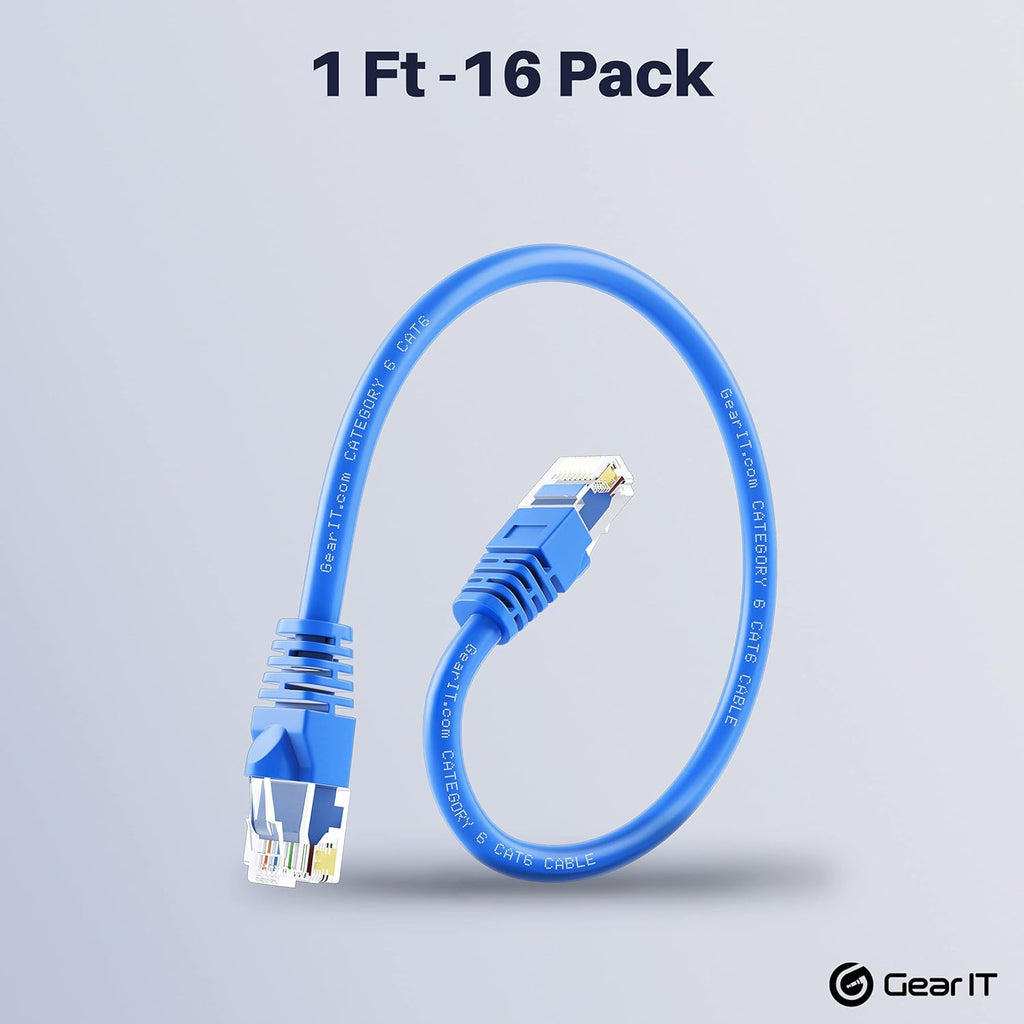 Cat 6 Ethernet Cable 50 ft 5-Pack Blue Y5904