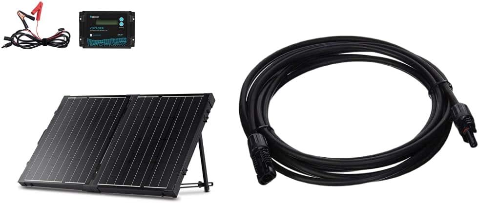 100 Watt 12 Volt Monocrystalline Portable Foldable Solar Panel Suitcase H94282
