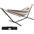Double Cotton Hammock with Steel Stand for 2 Persons D1537