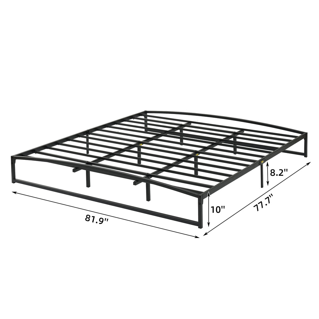 6 Inch Queen Size Metal Platform Bed Frame with Slat Support R7280