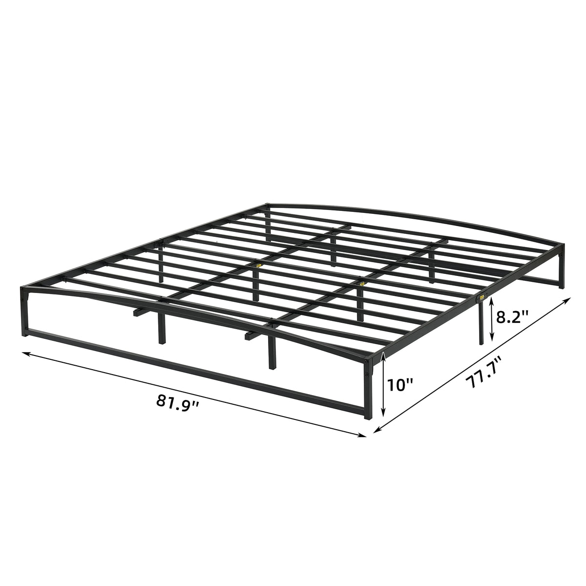 6 Inch Queen Size Metal Platform Bed Frame with Slat Support R7280