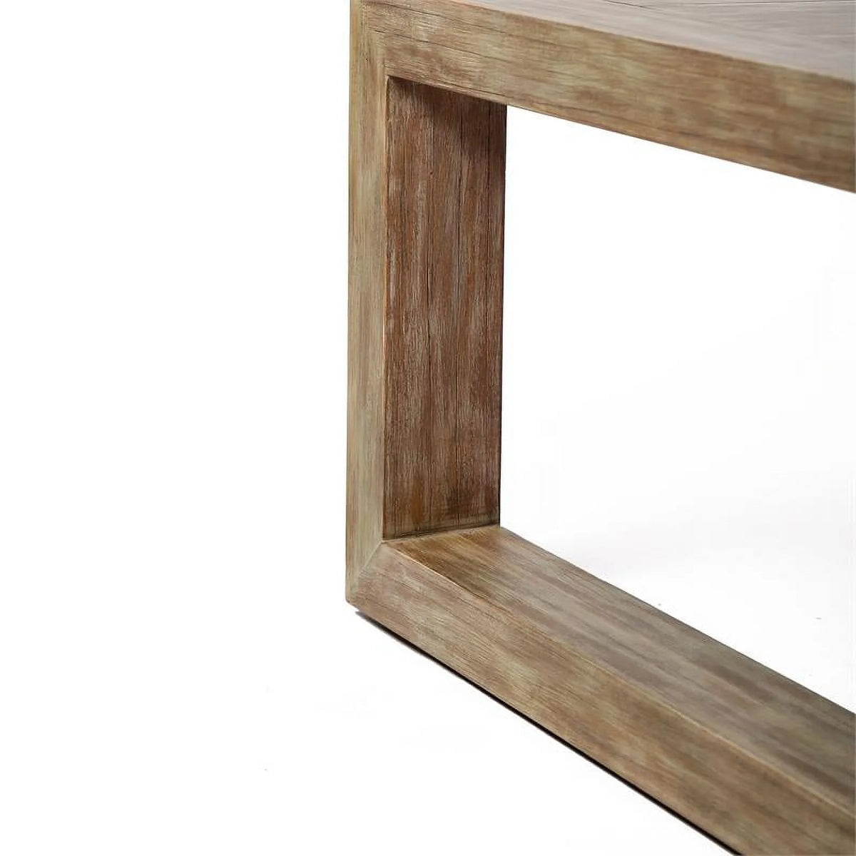 Solid Eucalyptus Outdoor Patio Coffee Table with Teak Finish S82546
