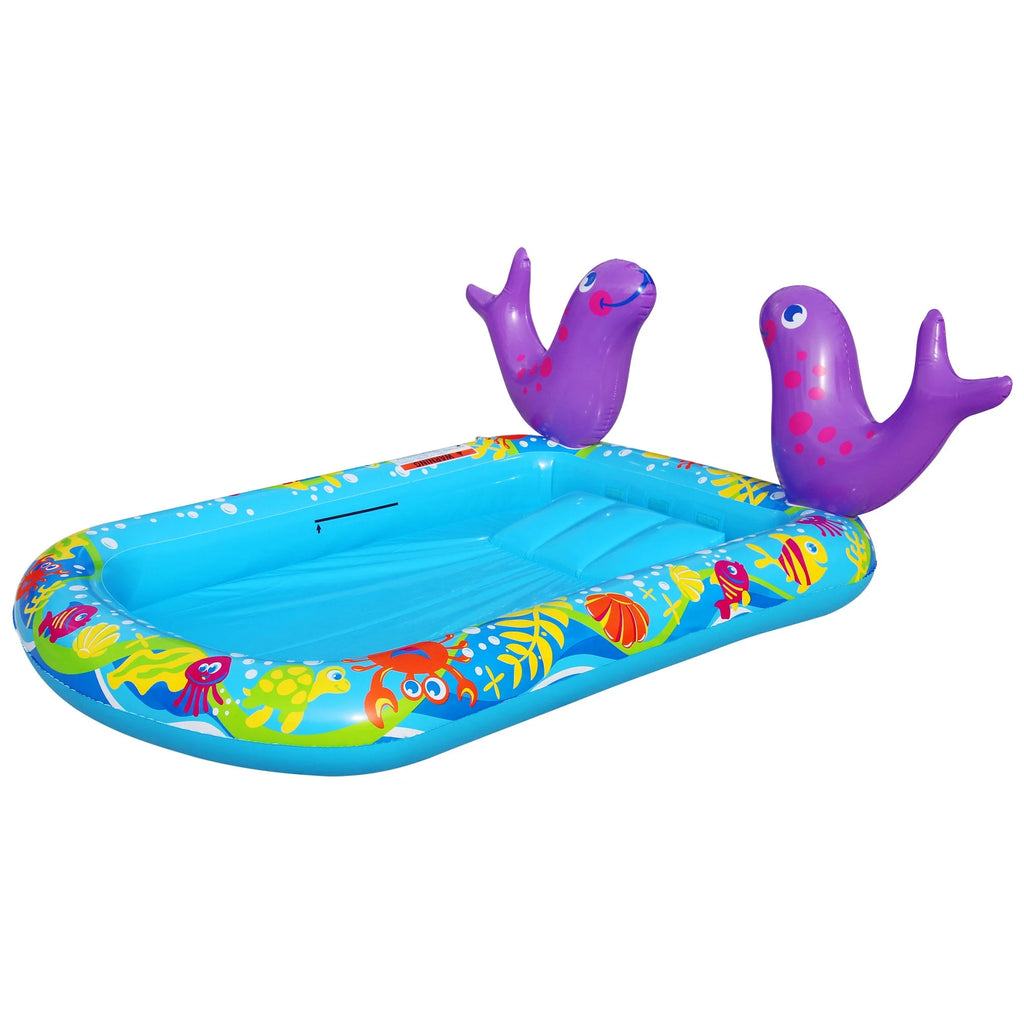 Inflatable Water Slide & Splash Pool with Sprinkler P860552
