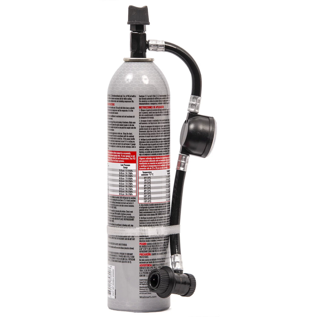 R-134a Automotive Refrigerant with Hose and Gauge, 18 oz F357165