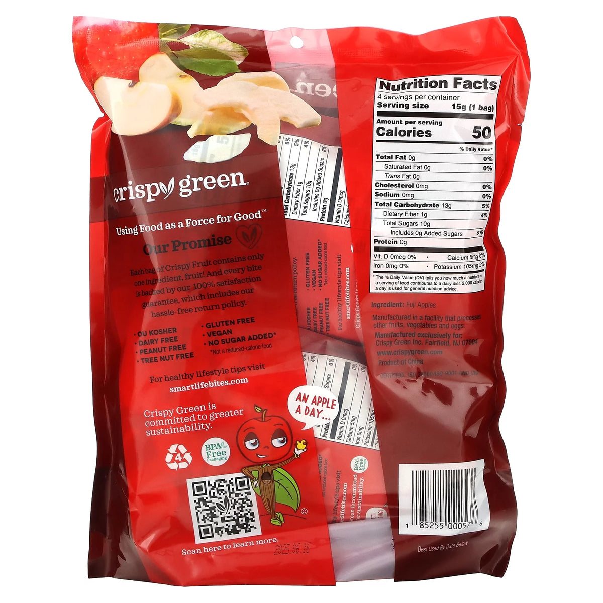 All Apple Dried Fruit Multi Pack 2.12 oz Pack of 8 L103827