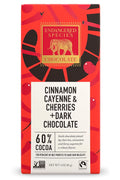 Dark Chocolate Bar with Cinnamon Cayenne and Cherries, 3 Ounce Pack of 12 Q8777