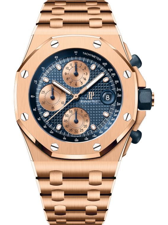 Pink Gold Blue Dial Chronograph 42mm A3324