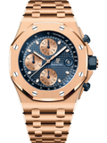 Pink Gold Blue Dial Chronograph 42mm A3324