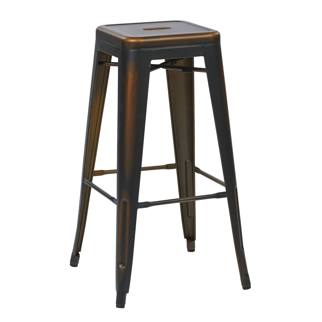 Antique Pink Metal Barstool 2-Pack R128