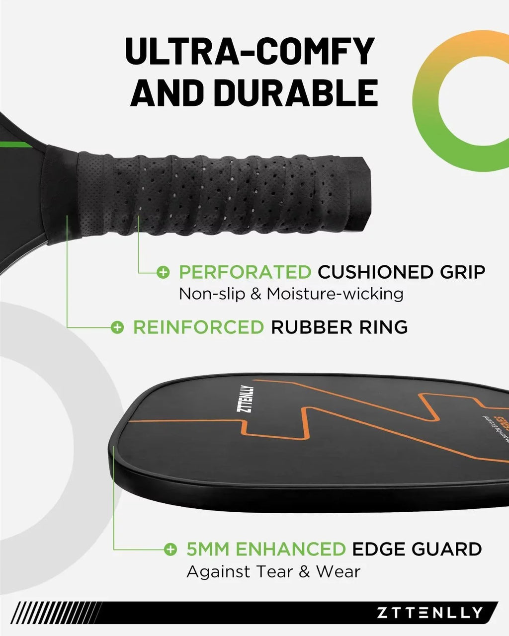 Pickleball Paddles Set of 2 with Carry Bag Wood Pickleball Rackets Y66127