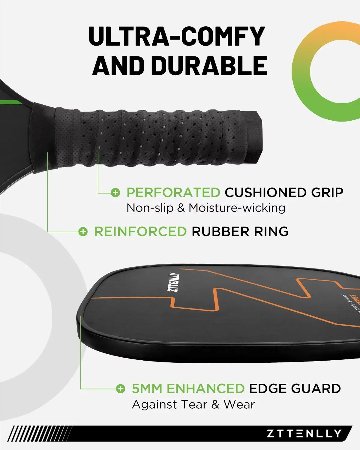Pickleball Paddles Set of 2 with Carry Bag Wood Pickleball Rackets Y66127