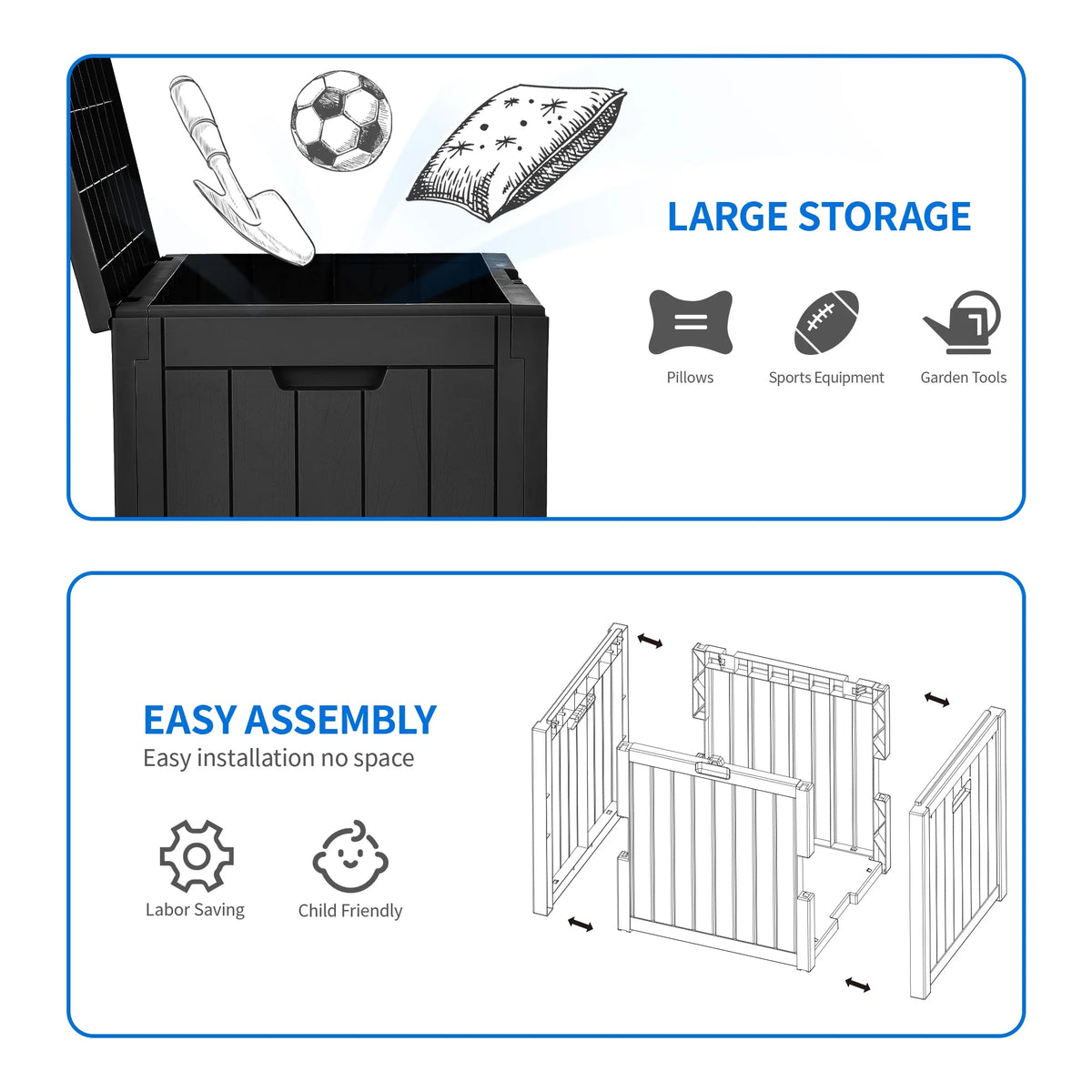 30 Gallon Waterproof Resin Outdoor Storage Chest with Locking Lid F25745