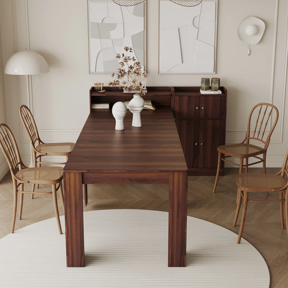 Extendable Dining Table with Storage N369