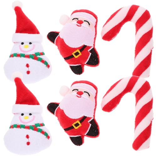 6pcs Christmas Catnip Plush Cat Chew Toy C981914