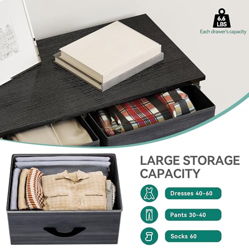 7 Drawer Fabric Storage Dresser with Wooden Top F658964