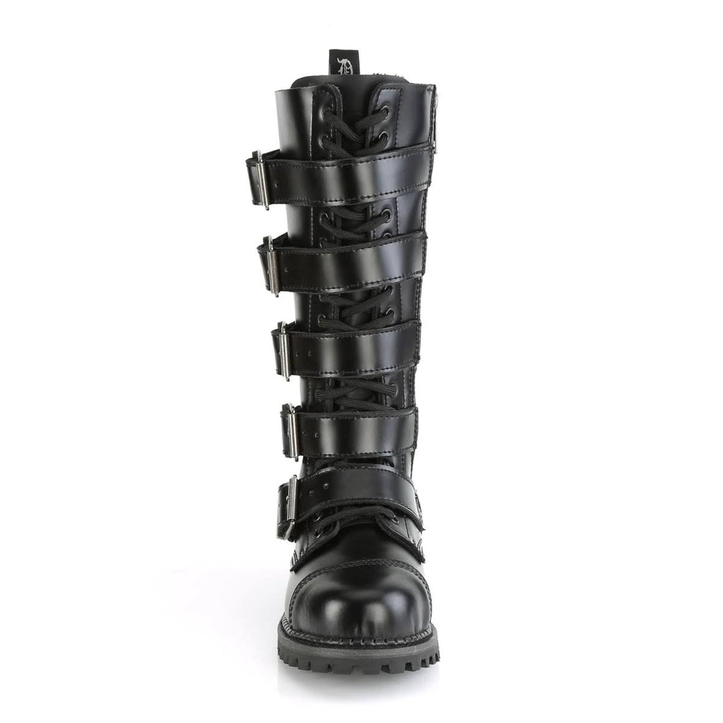 Black Leather Boots Y9120