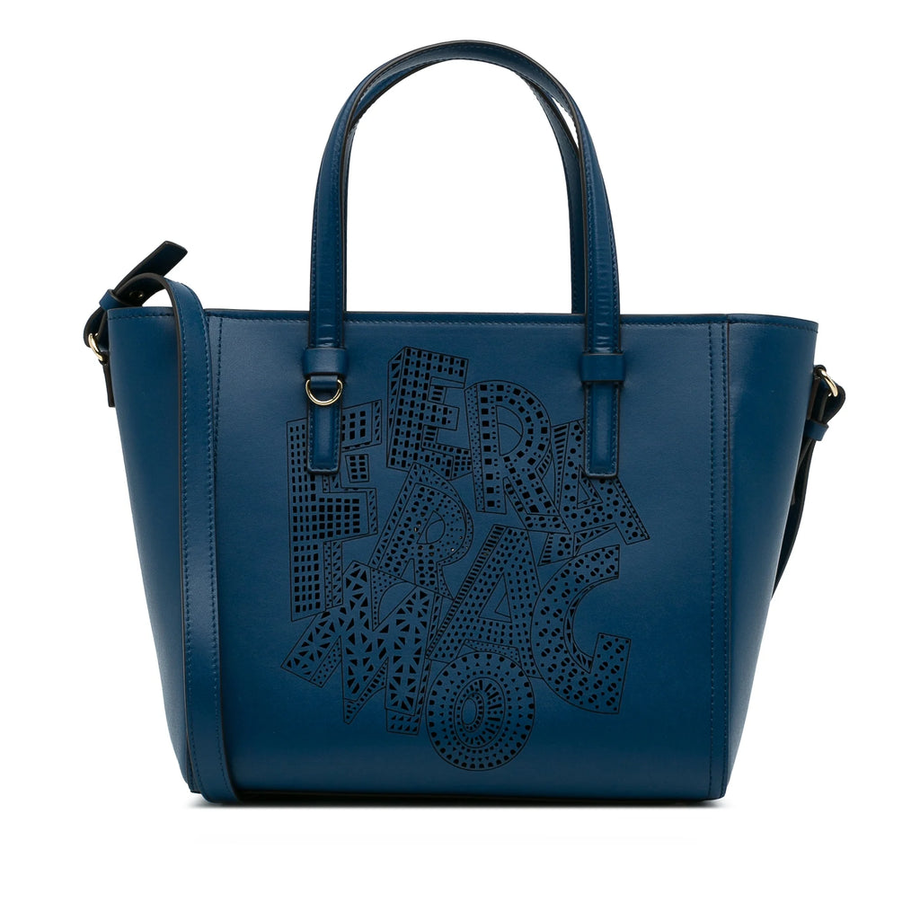 Blue Calf Leather Satchel D208