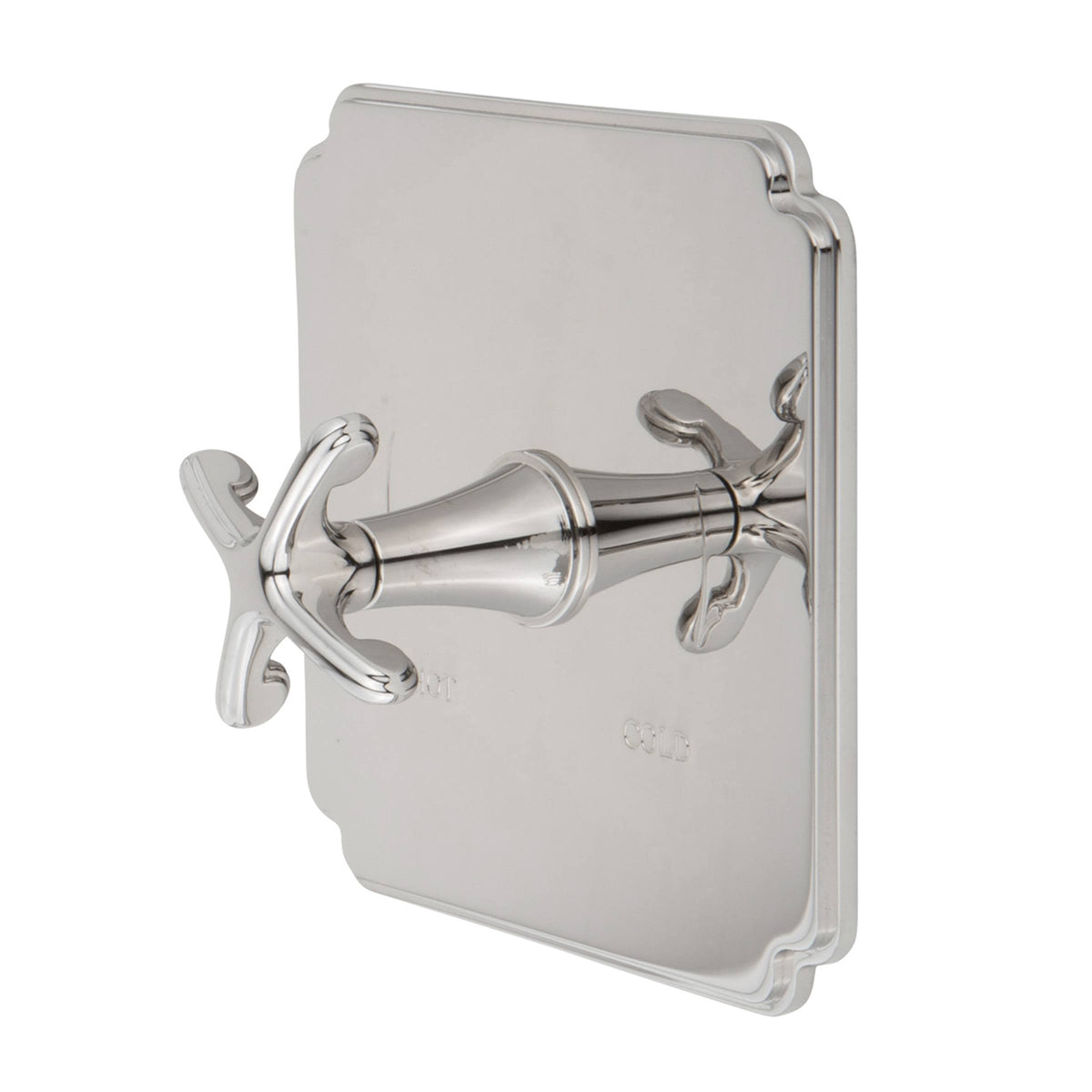 Uncoated Polished Brass Shower Trim Plate with Lever Handle U85077