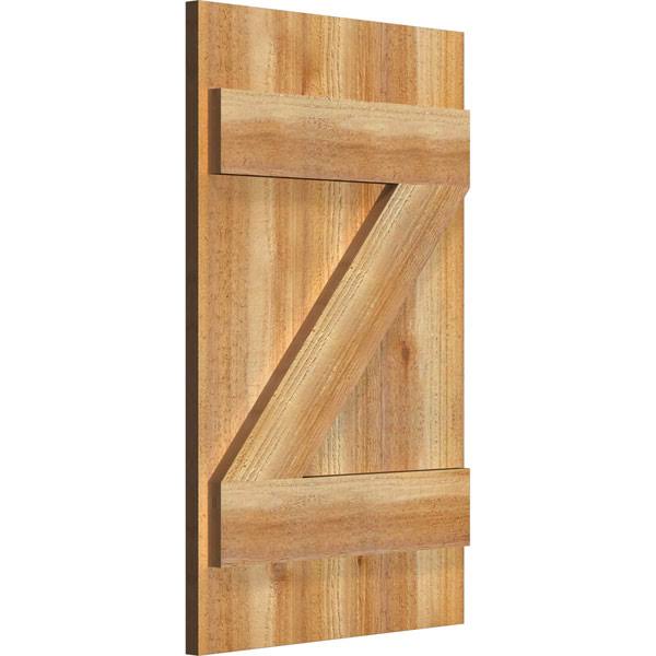 Rough Sawn Western Red Cedar Board-n-Batten Shutters N688