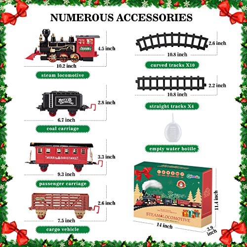 Christmas Train Set with Steam Light & Sound G74988