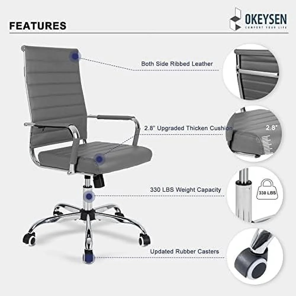 Ergonomic High Back PU Leather Office Chair Z95856