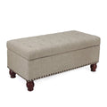 Rusty Brown Tufted Storage Ottoman Bench N5008