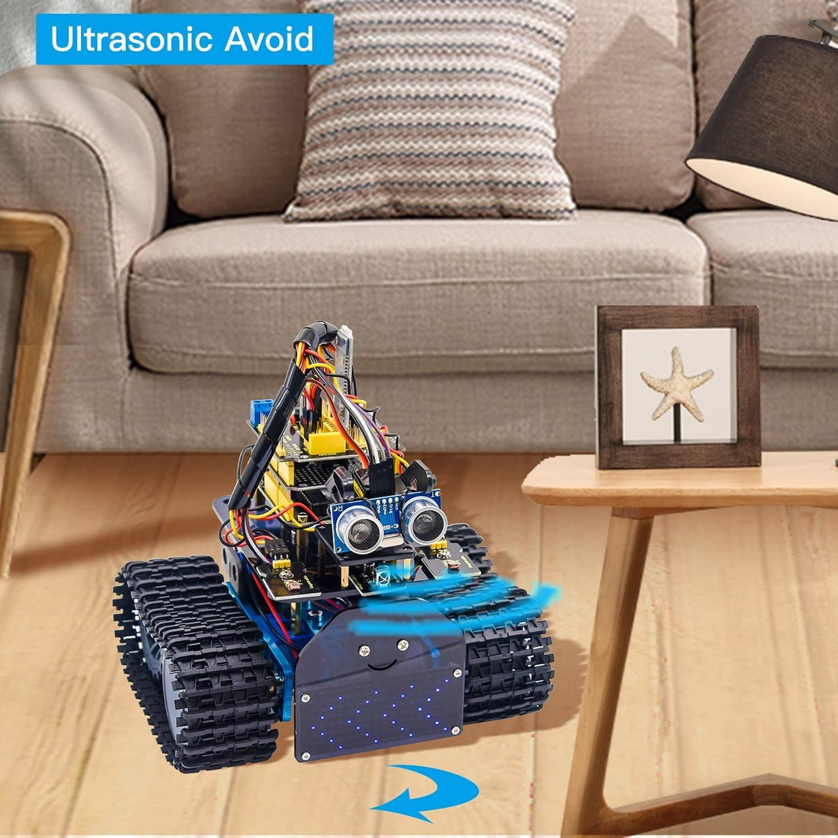 Mini Tank Robot Smart Car Kit with IR and App Control O464014